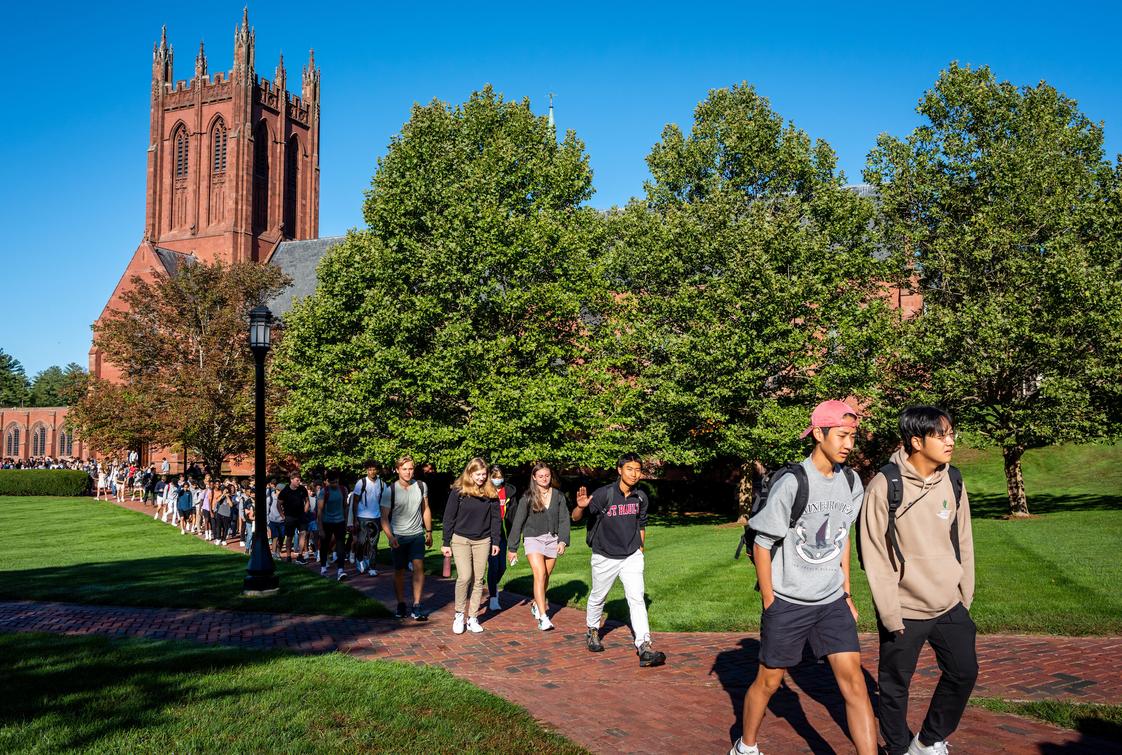 St. Paul's School Photo #1 - Students walking to class after Chapel.